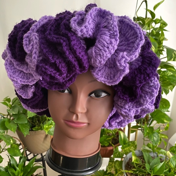 Crochet Ruffle Hats - Picture 1 of 2